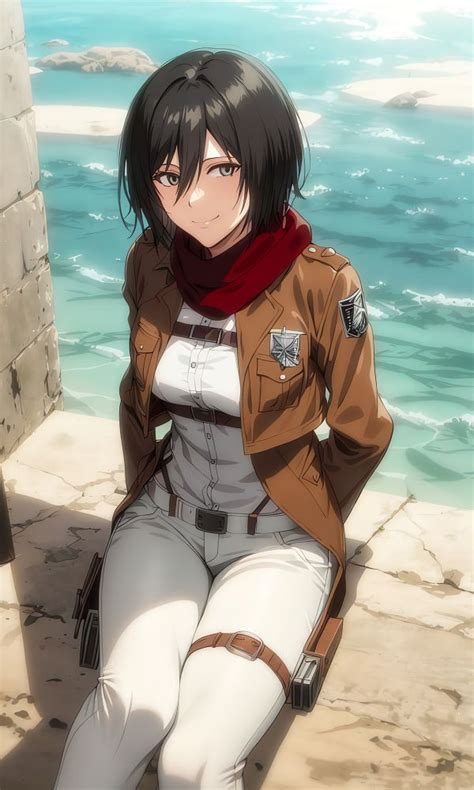mikasa ackerman hentai flanel kotak-kotak & ng sounding umur pakai ban untuk pemburu video eksotis setia image 3